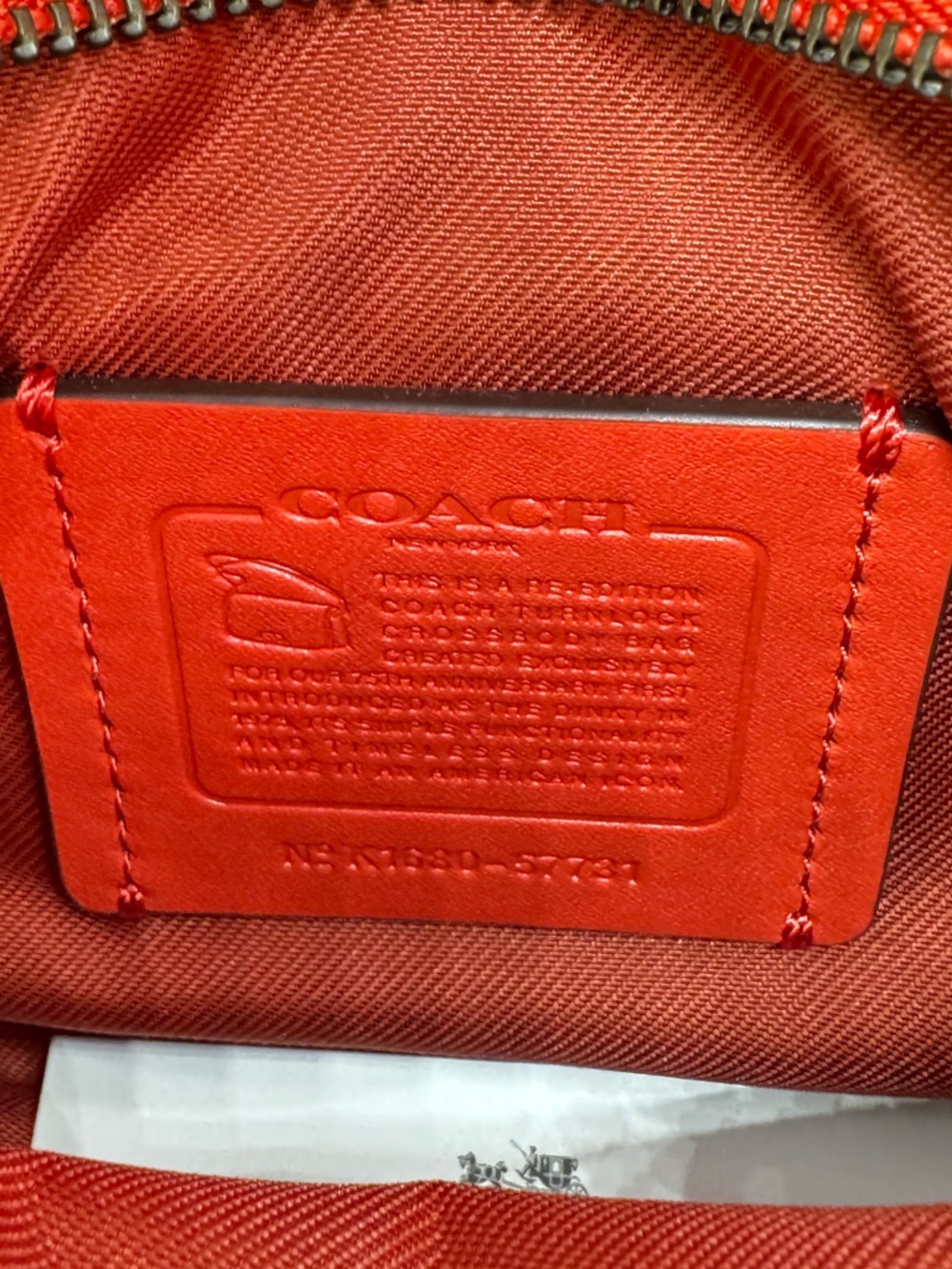 NEW Coach Saddle Bag Glovetanned Leather Deep Coral - Picture 10 of 11